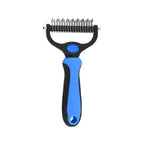 Pet Dematting Undercoat Rake, Double-Sided Deshedding Brush for Dogs & Cats